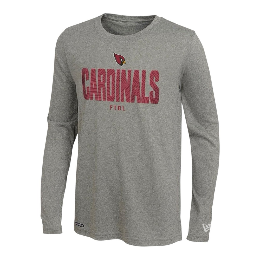 New Era NFL Men's Arizona Cardinals Grids Dri-Tek Long Sleeve Tee Size Large
